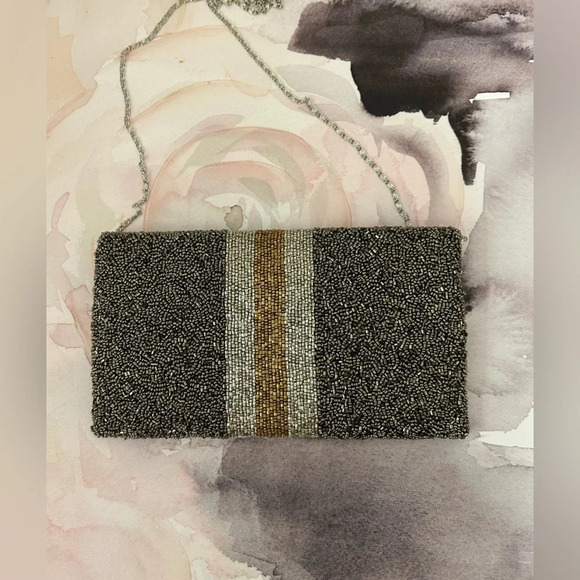 Moyna clutch bee beaded bag. - Picture 2 of 6